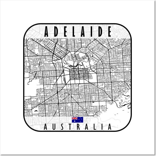 Adelaide Map Australia Wall Art by ArtisticParadigms